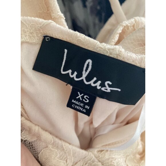 Lulus Cream Ruffled Lace-Up Mini Dress NWT Varies - Picture 8 of 9